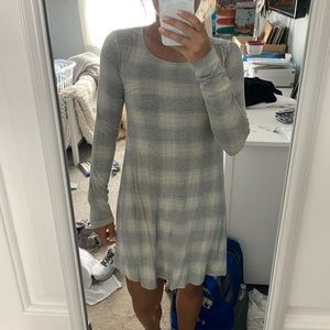 plaid print dress